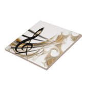 Carreau Accessoire de design de feuille de musique classiq (Côté)
