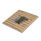 Carreau Accordéon Avec Arrière - plan Partition (Côté)