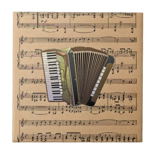 Carreau Accordéon avec l'arrière - plan de musique de
