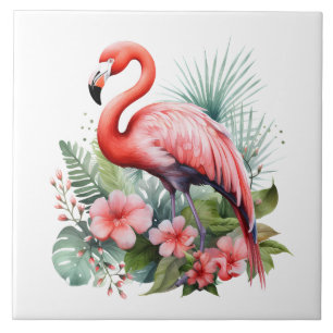 Carreau accueil plage rose flamingo amateurs artisanat