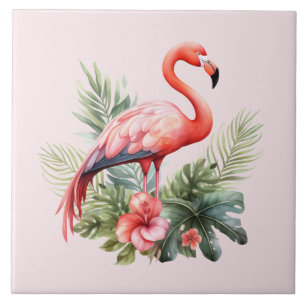 Carreau accueil plage rose flamingo amateurs artisanat