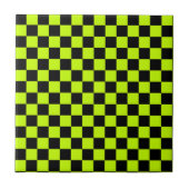 Carreau Acid green black checkerboard pattern (Devant)