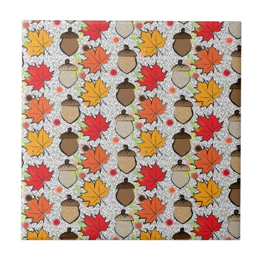 Carreau Acorns et feuilles VII (Devant)