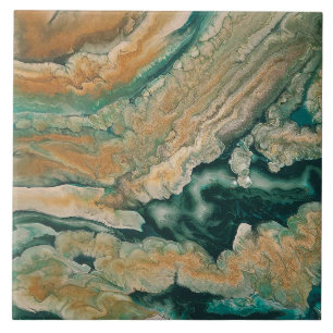 Carreau Acrylique pour abstrait littoral d'Emeraude
