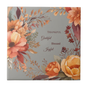Carreau Action de grâce florale bénie Grategul reconnaissa