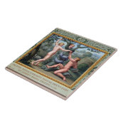 Carreau Adam et Ève avec le serpent, illustration de t (Côté)