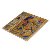 CARREAU ADAM NAMMER ANIMAUX, BESTIAIRE MÉDIÉVAL, CERFS, LI (Côté)