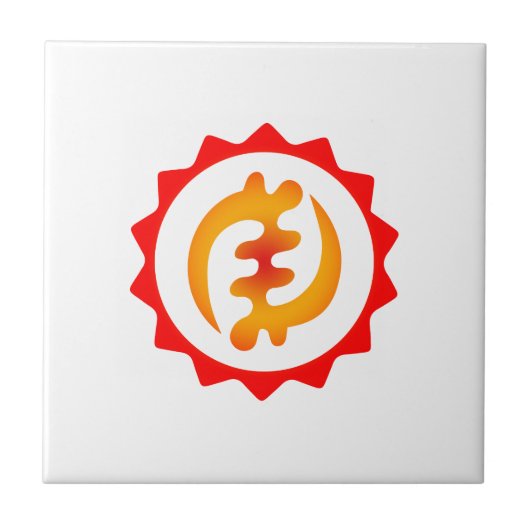 Carreau Adinkra God Is King Nyame Ohene (Devant)