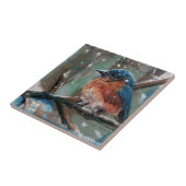 Carreau Adorable Petit Oiseau bleu de l'Est Chant Petit Oi (Côté)