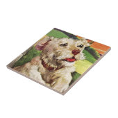 Carreau adorable petite illustration de chien de terrier (Côté)