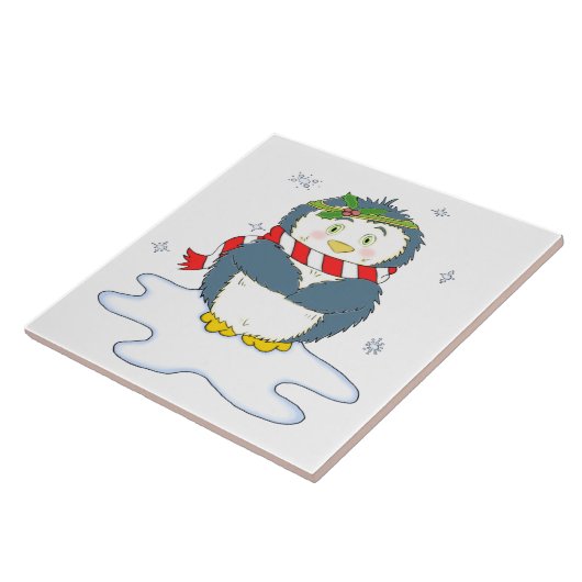Carreau Adorable pingouin de Noël (Côté)