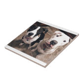 Carreau adorables chiots pitbull chiens (Côté)