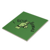 Carreau Adorables Llama Love I Llove Llamas Green (Côté)