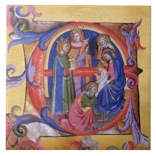 CARREAU ADORATION OF MAGI NATIVITY CHRISTMAS PARCHMENT (Devant)
