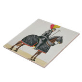 Carreau Adoubez dans l'armure sur son cheval, plat 'd'un (Côté)