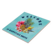 Carreau Adresse de la maison de bienvenue de l'ananas trop (Côté)