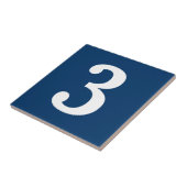 Carreau Adresse de rue bleue et blanche Numéro de maison (Côté)