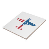 Carreau Aéronef avion USA Drapeau Vétérinaire Cadeau de pi (Côté)