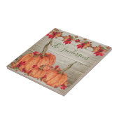 Carreau Affaire Leaves de Rustic Wood Autumn Orange Pumkin (Côté)