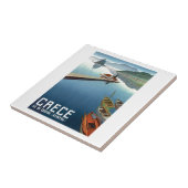 Carreau Affiche 1949 de voyage de Corfou Grèce (Côté)