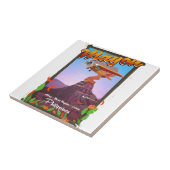 Carreau Affiche d'aventure du volcan Mayon Philippines (Côté)