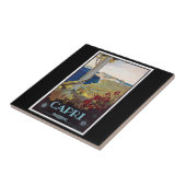 Carreau Affiche de Vintage voyage de Capri, Italie (Côté)