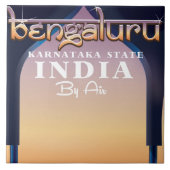 Carreau Affiche de voyage à Bengaluru, Inde (Devant)