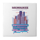 Carreau Affiche de voyage à Milwaukee (Devant)