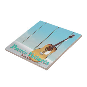 Carreau Affiche de voyage à Puerto Vallarta au Mexique