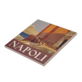 Carreau Affiche De Voyage Du Vésuve Et De La Baie De Naple (Côté)