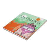 Carreau Affiche de voyage en Californie (Côté)