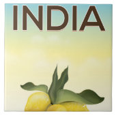 Carreau Affiche de voyage India Lemon (Devant)