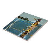 Carreau Affiche De Voyage Pour United Air Lines Vers Hawai (Côté)