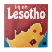 Carreau Affiche de voyage vintage du Lesotho (Devant)