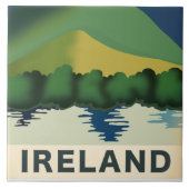Carreau Affiche de voyage vintage Irlande sur toile (Devant)