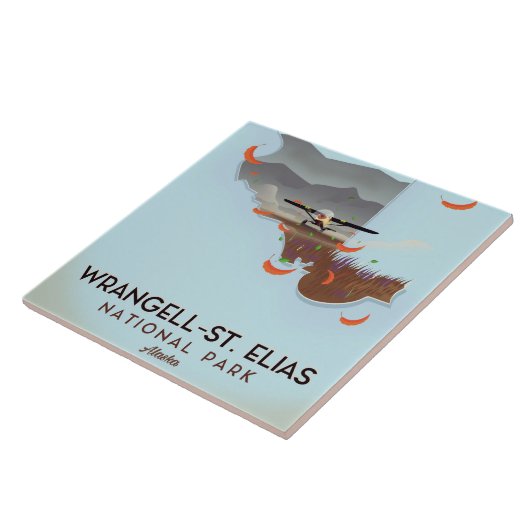 Carreau Affiche du Parc national de Wrangell-St. Elias en (Côté)