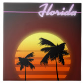 Carreau Affiche Florida Sunset 1984 (Devant)