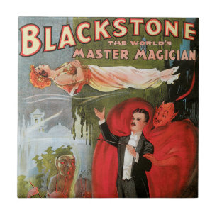 Carreau Affiche Magique Vintage, Grand Magicien Blackstone