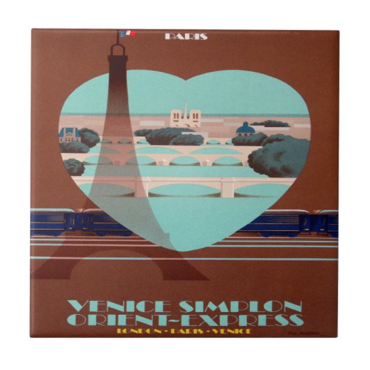 Carreau Affiche Orient Express Paris (Devant)