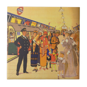 Carreau Affiche Publicitaire vintage Pour Londres Undergro
