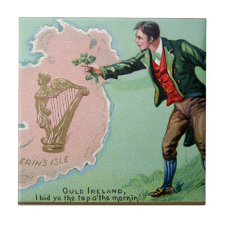 Carreau Affiche vintage de la Saint Patrick