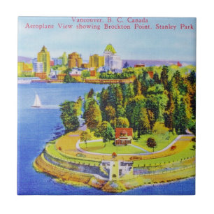 Carreau Affiche vintage d'île de Vancouver