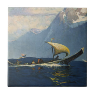 Carreau Affiche Vintage voyage pour l'Alaska Pacifique Nor