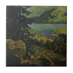 Carreau Affiche Vintage voyage Pour Les Montagnes Adironda