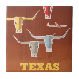 Carreau Affiche Voyage Pour American Airlines Vers Texas