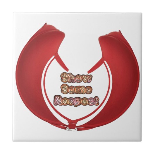 Carreau Afficher un peu de respect Imprimé (Devant)