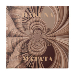 Carreau African Hakuna Matata Fractal Art Print/Graphic