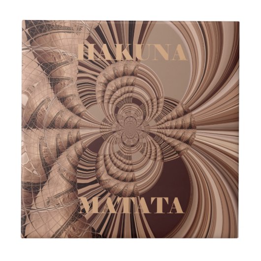 Carreau African Hakuna Matata Fractal Art Print/Graphic (Devant)
