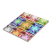 Carreau Afrique À damiers Pop art Culture motif coloré (Côté)