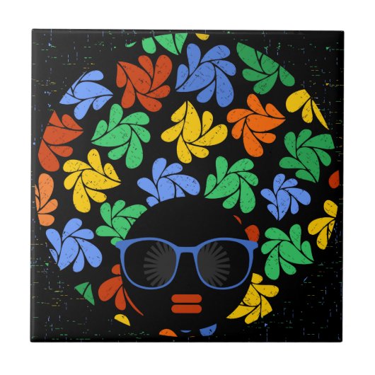 Carreau Afro Love coloré (Devant)